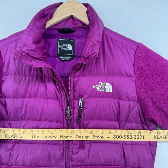 THE NORTH FACE Jacket Womens S 550 Goose Down Denali Fleece Full Zip Winter Pink - Picture 13 of 15
